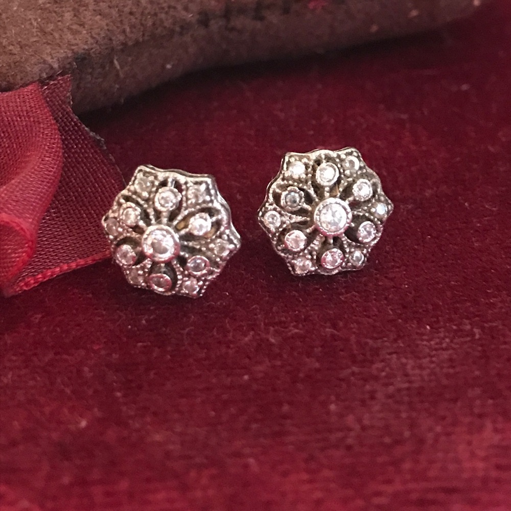 Sterling Silver and Crystal Studs